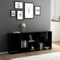 Libreria Nera 67x24x161 Cm In Truciolato VidaXL 8 Libreria Nera 67x24x161 Cm In Truciolato VidaXL -Negozio al dettaglio VIDAXL || HOMCOM || Songmics 19807797 4