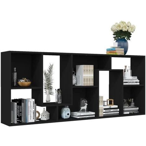 Libreria Nera 67x24x161 Cm In Truciolato VidaXL 5 Libreria Nera 67x24x161 Cm In Truciolato VidaXL - immagine 5