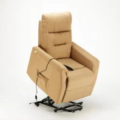 Poltrona Relax Elettrica Reclinabile Con Alzapersona E Ruote In Tessuto Marie Per Anziani Colore: Beige -Negozio al dettaglio VIDAXL || HOMCOM || Songmics 22790226 5