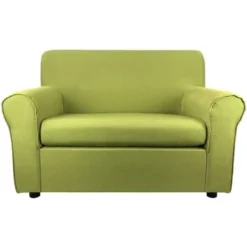 Divano A 2 Posti 125 Cm Pratico Funzionale Con Rivestimento In Tessuto VERDE