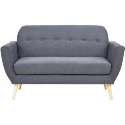 Divano 2 Posti Grigio Stile Moderno Di Design Contemporaneo Con Bottoni Per Salotto Casa Hotel, Stile Moderno, Cm 147x79x86 H -Negozio al dettaglio VIDAXL || HOMCOM || Songmics 24134067 3