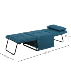 Homcom Brandina Pieghevole 2 In 1 Trasformabile In Pouf Con Schienale Regolabile Blu 7 Homcom Brandina Pieghevole 2 In 1 Trasformabile In Pouf Con Schienale Regolabile Blu -Negozio al dettaglio VIDAXL || HOMCOM || Songmics 24170779 3