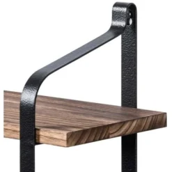 Mensola Parete 2 Mensole Ripiani Design Moderno Scaffale Libreria Legno Metallo -Negozio al dettaglio VIDAXL || HOMCOM || Songmics 24380274 5