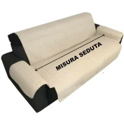 COPRIDIVANO PN SALVADIVANO ELEGANCE PANNA ANTIMACCHIA TRAPUNTATO PIANO LISCIO 1 POSTO Seduta Cm. 55 -Negozio al dettaglio VIDAXL || HOMCOM || Songmics 24549022 4