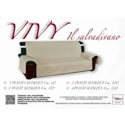 COPRIDIVANO BEIGE Salvadivano VIVY TRAPUNTATO Piano Liscio ECRÙ 1 POSTO Seduta Cm. 60 -Negozio al dettaglio VIDAXL || HOMCOM || Songmics 24549134 5