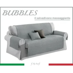 COPRIDIVANO GR SALVADIVANO BUBBLES GRIGIO CHIARO AD EFFETTO MASSAGGIANTE NO STIRO 1 POSTO Cm. 60 -Negozio al dettaglio VIDAXL || HOMCOM || Songmics 24549158 3