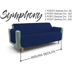 NUOVO COPRIDIVANO BL SALVADIVANO SYMPHONY TRAPUNTATO BLU 1 POSTO Seduta Cm. 60 -Negozio al dettaglio VIDAXL || HOMCOM || Songmics 24549208 3