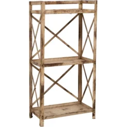 Etagere Shabby In Ferro Finitura Naturale Anticata L38XPR20XH76 CM