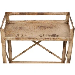 Etagere Shabby In Ferro Finitura Naturale Anticata L38XPR20XH76 CM -Negozio al dettaglio VIDAXL || HOMCOM || Songmics 24574363 4