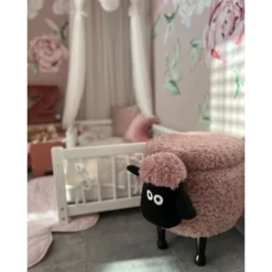 Pouf Contenitore Per Bambini Finta Pelliccia Rosa Con Gambe Legno Sheep 8 Pouf Contenitore Per Bambini Finta Pelliccia Rosa Con Gambe Legno Sheep -Negozio al dettaglio VIDAXL || HOMCOM || Songmics 25981584 4
