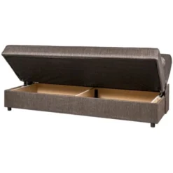 Divano Letto 3 Posti Fiji Marrone Con Cassettone Contenitore, 184x80x86 Cm -Negozio al dettaglio VIDAXL || HOMCOM || Songmics 26303927 4