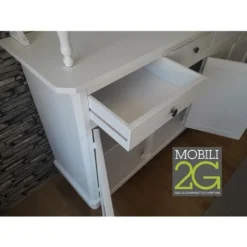 MOBILI 2G - CRISTALLIERA ARTE POVERA 3 ANTE IN LEGNO SHABBY BIANCO 150x43x208h -Negozio al dettaglio VIDAXL || HOMCOM || Songmics 26312149 3