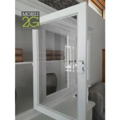MOBILI 2G - CRISTALLIERA ARTE POVERA 3 ANTE IN LEGNO SHABBY BIANCO 150x43x208h -Negozio al dettaglio VIDAXL || HOMCOM || Songmics 26312149 4