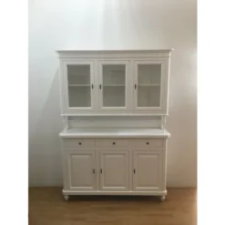 MOBILI 2G - CRISTALLIERA ARTE POVERA 3 ANTE IN LEGNO SHABBY BIANCO 150x43x208h -Negozio al dettaglio VIDAXL || HOMCOM || Songmics 26312149 5