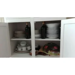 MOBILI 2G - CRISTALLIERA 2 PORTE ARTE POVERA LEGNO SHABBY BIANCO 105X42X206 5 MOBILI 2G - CRISTALLIERA 2 PORTE ARTE POVERA LEGNO SHABBY BIANCO 105X42X206 -Negozio al dettaglio VIDAXL || HOMCOM || Songmics 26312176 3