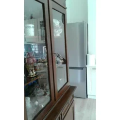 MOBILI 2G - CRISTALLIERA IN LEGNO NOCE ARTE POVERA TINTA NOCE 103X42X210 -Negozio al dettaglio VIDAXL || HOMCOM || Songmics 26312177 5