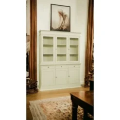 MOBILI 2G - CRISTALLIERA LEGNO ARTE POVERA AVORIO L.156 P. 42 H.205 -Negozio al dettaglio VIDAXL || HOMCOM || Songmics 26312917 4