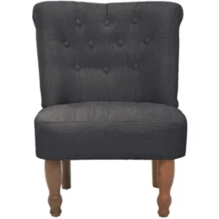 Hommoo Poltrona In Stile Francese Grigia In Tessuto VD07730 -Negozio al dettaglio VIDAXL || HOMCOM || Songmics 26485164 3