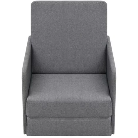 Hommoo Poltrona Letto Convertibile Grigio CHommooaro In Tessuto VD09537 2 Hommoo Poltrona Letto Convertibile Grigio CHommooaro In Tessuto VD09537 - immagine 2