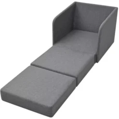 Hommoo Poltrona Letto Convertibile Grigio CHommooaro In Tessuto VD09537 8 Hommoo Poltrona Letto Convertibile Grigio CHommooaro In Tessuto VD09537 -Negozio al dettaglio VIDAXL || HOMCOM || Songmics 26500829 4