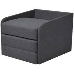 Hommoo Poltrona Letto Convertibile Grigio Scuro In Tessuto VD09538 -Negozio al dettaglio VIDAXL || HOMCOM || Songmics 26500837 3