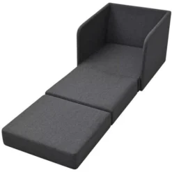 Hommoo Poltrona Letto Convertibile Grigio Scuro In Tessuto VD09538 -Negozio al dettaglio VIDAXL || HOMCOM || Songmics 26500837 4