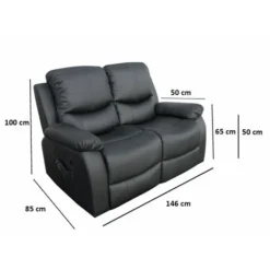 Divano 2 Posti Con Massaggio Integrato VIBROLUXE ECO-DE® BEIGE -Negozio al dettaglio VIDAXL || HOMCOM || Songmics 26539970 5