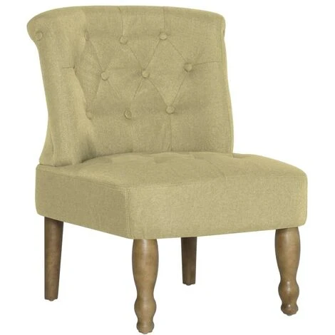 Hommoo Poltrona In Stile Francese Verde In Tessuto VD21703 2 Hommoo Poltrona In Stile Francese Verde In Tessuto VD21703 - immagine 2