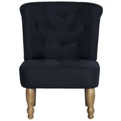 Hommoo Poltrona In Stile Francese Nero In Tessuto VD21704 -Negozio al dettaglio VIDAXL || HOMCOM || Songmics 26583240 5