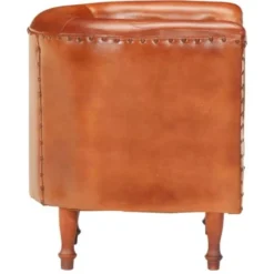 Hommoo Poltrona A Pozzetto Marrone In Vera Pelle VD36883 9 Hommoo Poltrona A Pozzetto Marrone In Vera Pelle VD36883 -Negozio al dettaglio VIDAXL || HOMCOM || Songmics 26658653 5