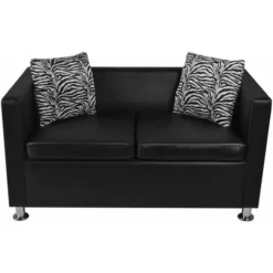 Divano A 2 Posti In Similpelle Nera VidaXL -Negozio al dettaglio VIDAXL || HOMCOM || Songmics 2707986 4