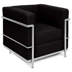 Poltrona Kart2 - Similpelle Nero - Acciaio Inossidabile, Pelle Vegan, Pelle, Metallo