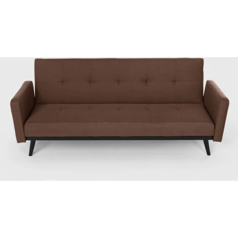 Divano Letto 3 Posti In Tessuto Reclinabile Clic Clac Design Moderno Tulum Colore: Marrone 4 Divano Letto 3 Posti In Tessuto Reclinabile Clic Clac Design Moderno Tulum Colore: Marrone - immagine 4