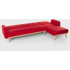 Divano Letto Angolare Clic Clac 3 Posti Penisola Reclinabile Scandinavo Palmas Colore: Rosso -Negozio al dettaglio VIDAXL || HOMCOM || Songmics 28007123 5