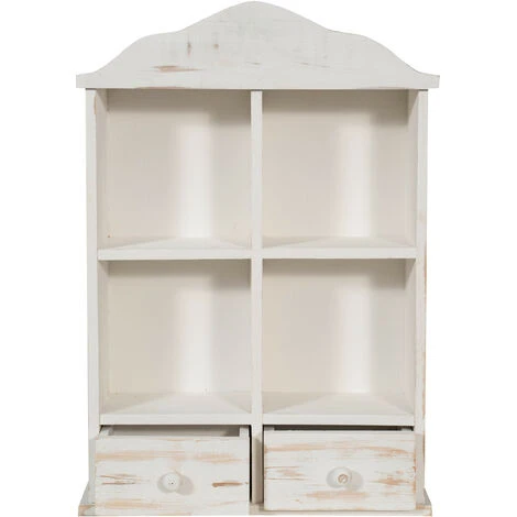 Pensile Cucina In Legno 54x36x12 Cm Vetrinetta Shabby Chic Bianco 2 Ripiani Pensile Bagno Bianco 2 Ante Mobiletto Bagno Sospeso 3 Pensile Cucina In Legno 54x36x12 Cm Vetrinetta Shabby Chic Bianco 2 Ripiani Pensile Bagno Bianco 2 Ante Mobiletto Bagno Sospeso - immagine 3