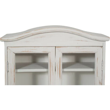 Vetrina Cucina In Legno 48x42x15 Cm Vetrinetta Shabby Chic Bianco 3 Ripiani Pensile Bagno Bianco 2 Ante Mobiletto Bagno Sospeso 4 Vetrina Cucina In Legno 48x42x15 Cm Vetrinetta Shabby Chic Bianco 3 Ripiani Pensile Bagno Bianco 2 Ante Mobiletto Bagno Sospeso - immagine 4