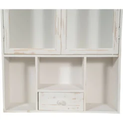 Vetrina Cucina In Legno 86x60x18 Cm Vetrinetta Shabby Chic Bianco 2 Ripiani Pensile Bagno Bianco 2 Ante Mobiletto Bagno Sospeso -Negozio al dettaglio VIDAXL || HOMCOM || Songmics 28068544 5