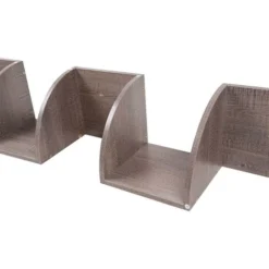 Libreria Scaffale Mensole Parete Angolare Moderna 5 Ripiani Angolo Grigio -Negozio al dettaglio VIDAXL || HOMCOM || Songmics 28366918 3