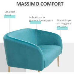 HOMCOM Divano 2 Posti Con Schienale E Braccioli, Arredamento Soggiorno E Ufficio -Negozio al dettaglio VIDAXL || HOMCOM || Songmics 28384664 5