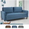 Divano 3 Posti Design Moderno Per Soggiorno E Salotti In Tessuto Portland Colore: Blu