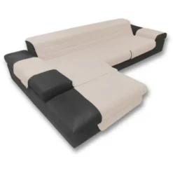 COPRIDIVANO ITALIA Il Salvadivano CON PENISOLA Trapuntato PANNA BEIGE Seduta Cm. 190