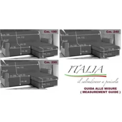 COPRIDIVANO ITALIA Il Salvadivano CON PENISOLA Trapuntato PANNA BEIGE Seduta Cm. 190 -Negozio al dettaglio VIDAXL || HOMCOM || Songmics 28487385 3