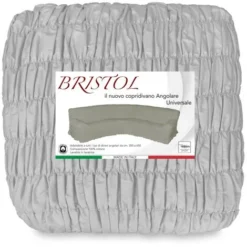 COPRIDIVANO ANGOLARE UNIVERSALE BRISTOL GRIGIO CHIARO UNITO