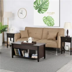 Yaheetech Tavolino Da Caffè Sollevabile Tavolino Da Salotto Divano Moderno Con Ripiano Inferiore Portaoggetti Salvaspazio 105 X 50 X 63 Cm Espresso -Negozio al dettaglio VIDAXL || HOMCOM || Songmics 28710544 5