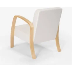 Poltrona In Legno Design Scandinavo Ergonomica Studio Salotto Frederiksberg Colore: Bianco -Negozio al dettaglio VIDAXL || HOMCOM || Songmics 28825374 4