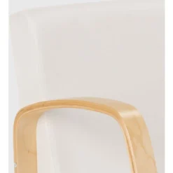 Poltrona In Legno Design Scandinavo Ergonomica Studio Salotto Frederiksberg Colore: Bianco -Negozio al dettaglio VIDAXL || HOMCOM || Songmics 28825374 5