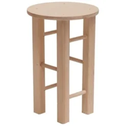 Sgabello Toby In Faggio Naturale, H45 Cm