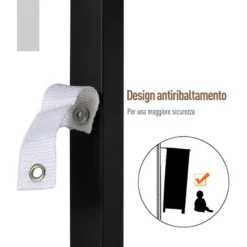 Homcom Scaffale Libreria Da Parete In Legno E Metallo Nero Con 6 Ripiani Stile Industriale -Negozio al dettaglio VIDAXL || HOMCOM || Songmics 28946601 5