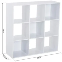Homcom Libreria Bianca Moderna 6 Scomparti 91 X 91 X 30 Cm -Negozio al dettaglio VIDAXL || HOMCOM || Songmics 28946792 3