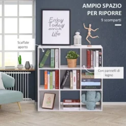 Homcom Libreria Bianca Moderna 6 Scomparti 91 X 91 X 30 Cm -Negozio al dettaglio VIDAXL || HOMCOM || Songmics 28946792 4